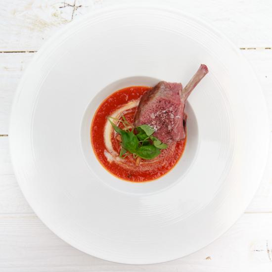 Rezeptbild: Tomatensuppe mit Gin
