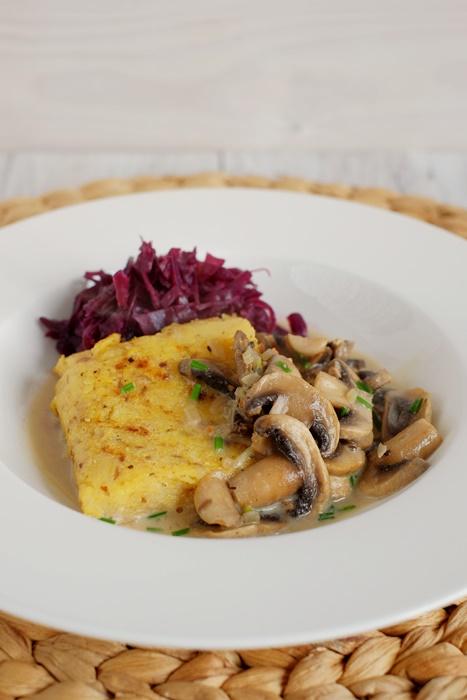 Rezeptbild: Gebratene Maronenpolentaschnitte