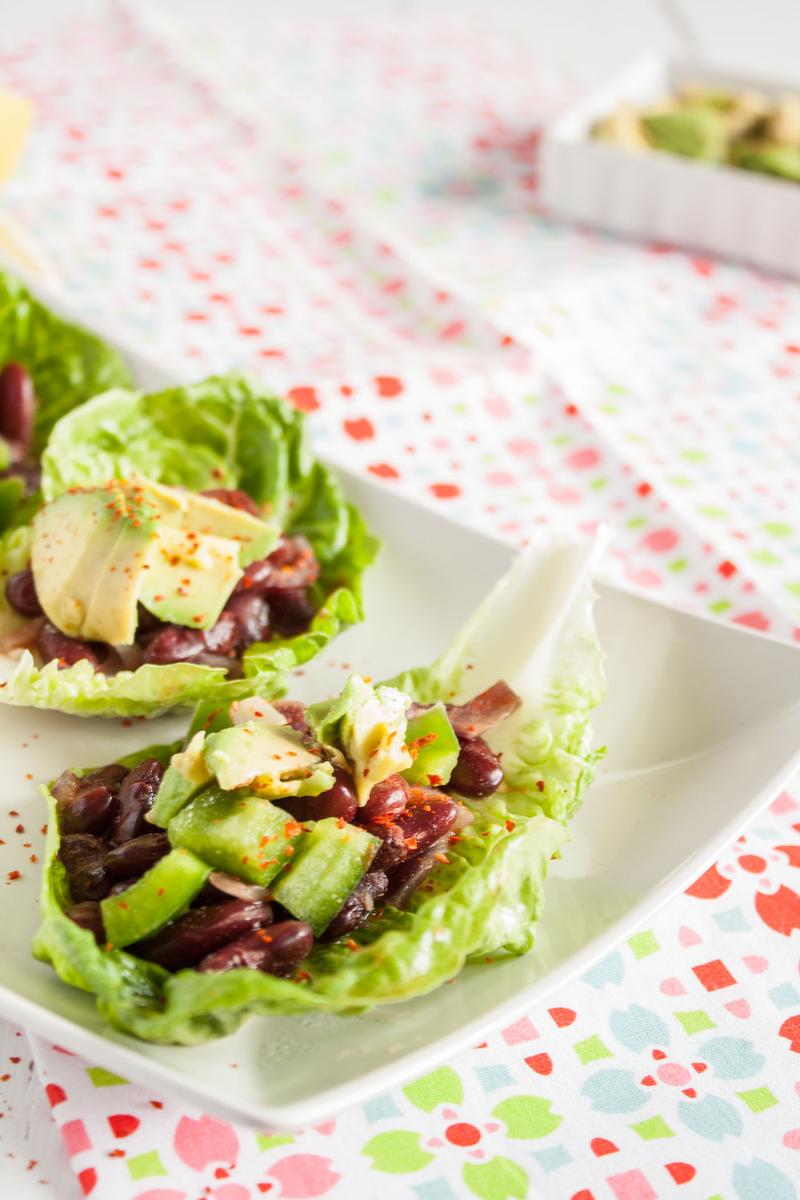 Rezeptbild: Vegane Low Carb Salat Tacos