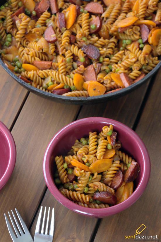 Rezeptbild: Nudel Cabanossi Pfanne