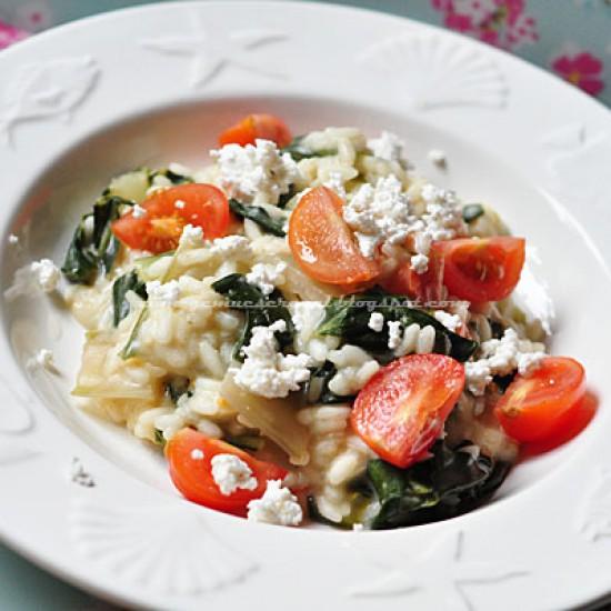 Rezeptbild: Mangold Ziegenkäse Risotto
