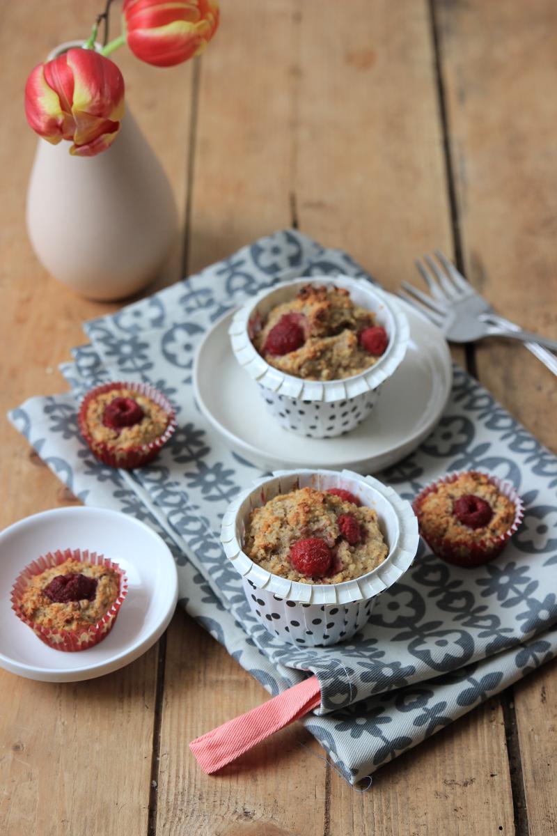 Rezeptbild: Himbeer-Haferflocken-Muffins ohne Zucker