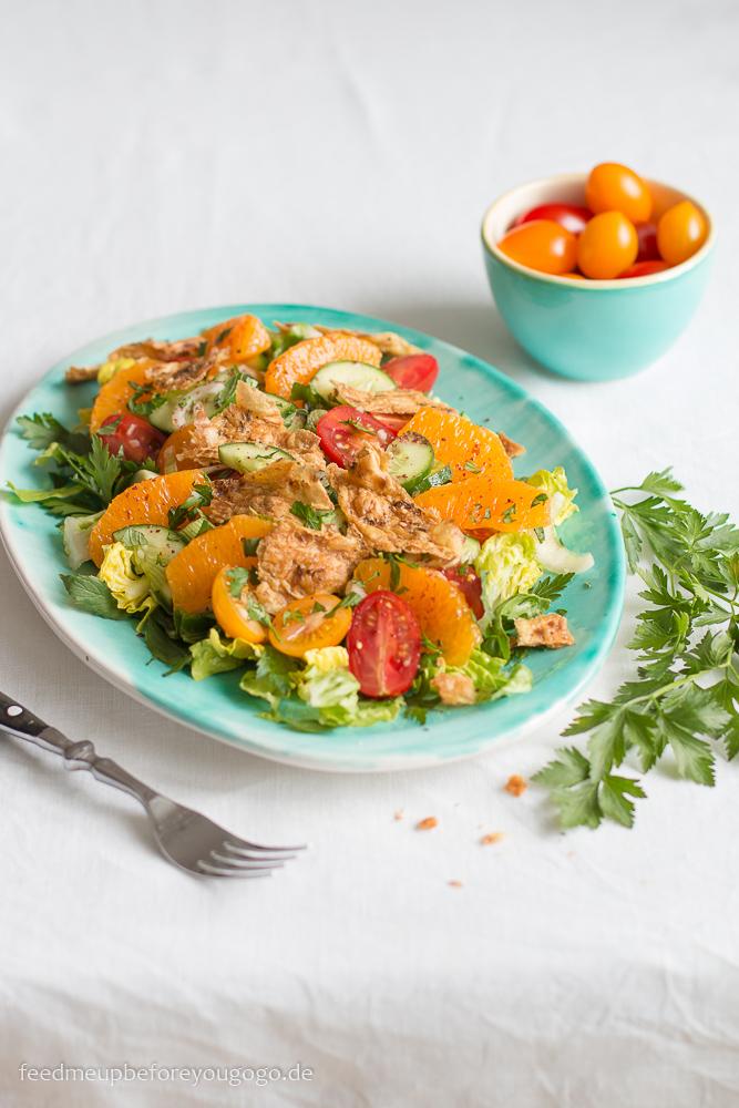 Rezeptbild: Fattoush mit Orangen