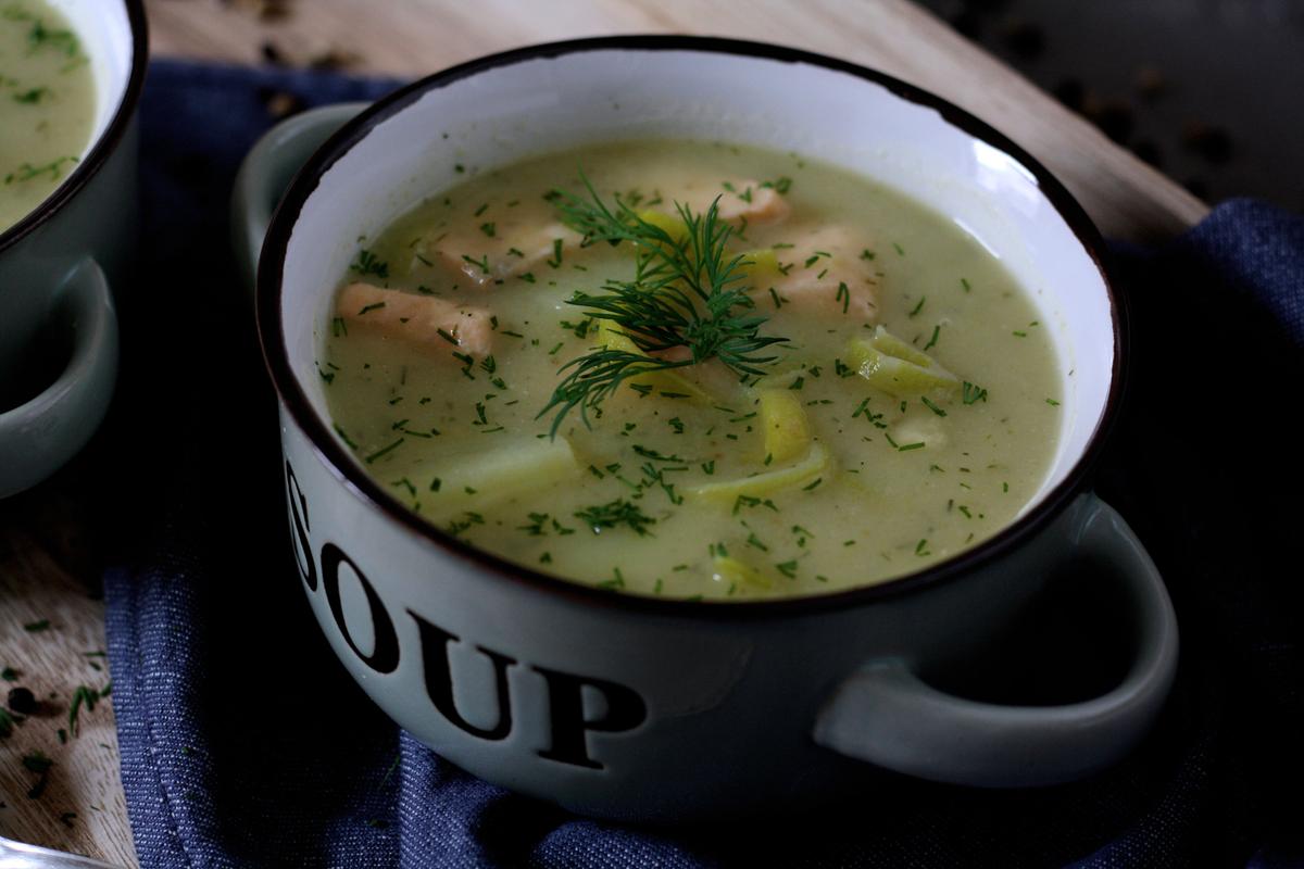 Rezeptbild: Kartoffelsuppe mit Lachs & Dill