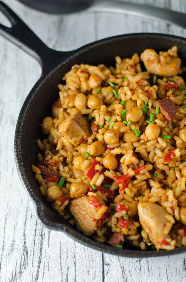Rezeptbild: Würzige Reispfanne mit Chorizo