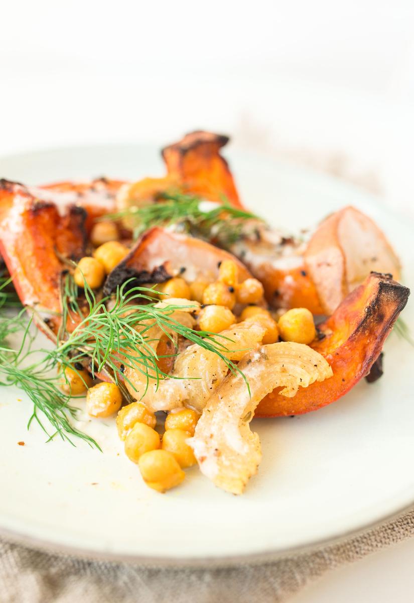 Rezeptbild: Kürbis-Kichererbsen-Salat