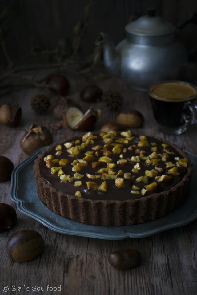 Rezeptbild: Schokoladen-Maronen-Tarte 