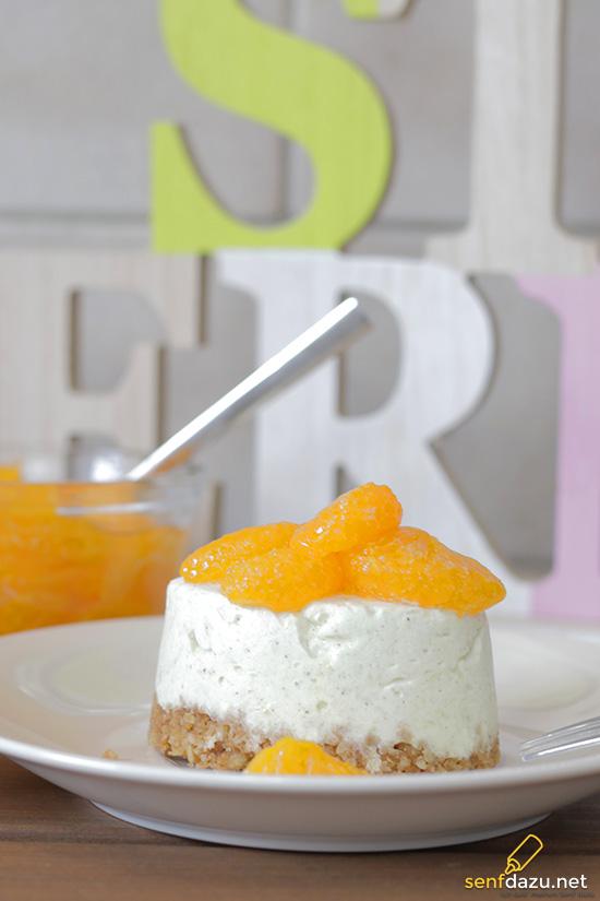 Rezeptbild: Mini Avocado Lime Cheesecake mit Mandarinen