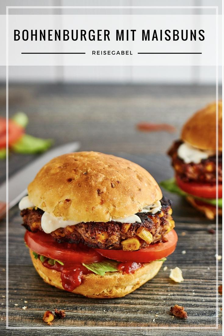 Rezeptbild: Bohnenburger mit Maisbuns