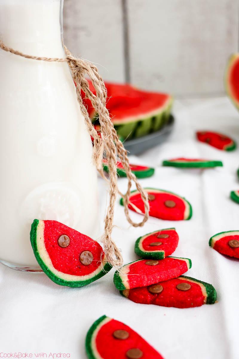 Rezeptbild: Kekse in Wassermelonen-Optik