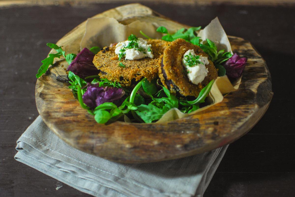 Rezeptbild: Knusprige Auberginenschnitzel
