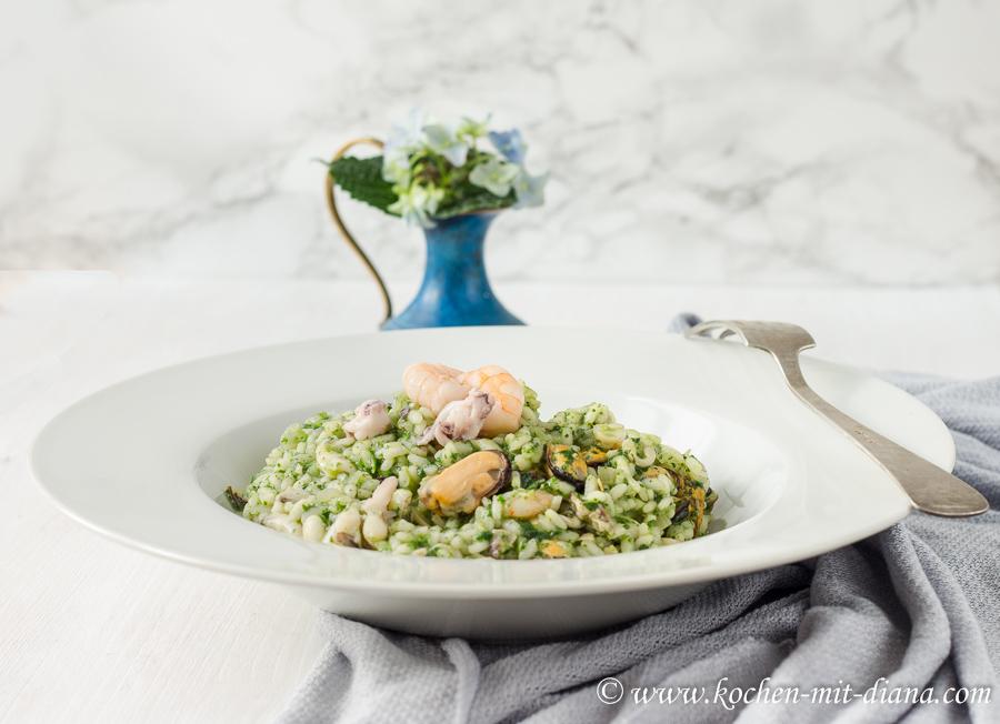 Rezeptbild: Risotto mit Meeresfrüchten und Pesto
