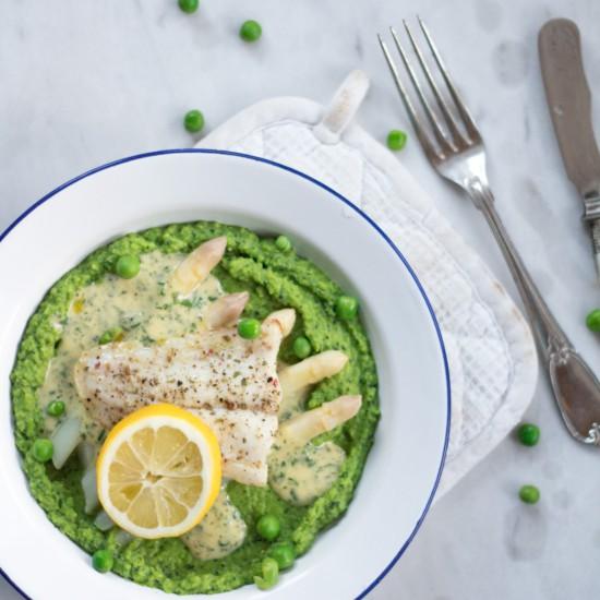 Rezeptbild: Fischfilet mit Basilikumerbsen