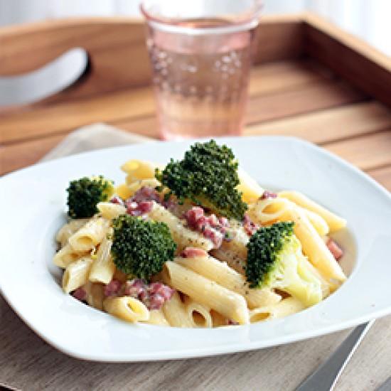 Rezeptbild: Spaghetti Carbonara mit Brokkoli