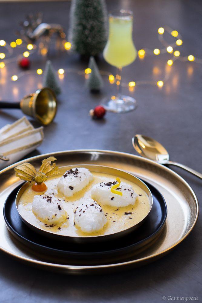 Rezeptbild: Schneenockerl in Limoncello-Vanillesauce