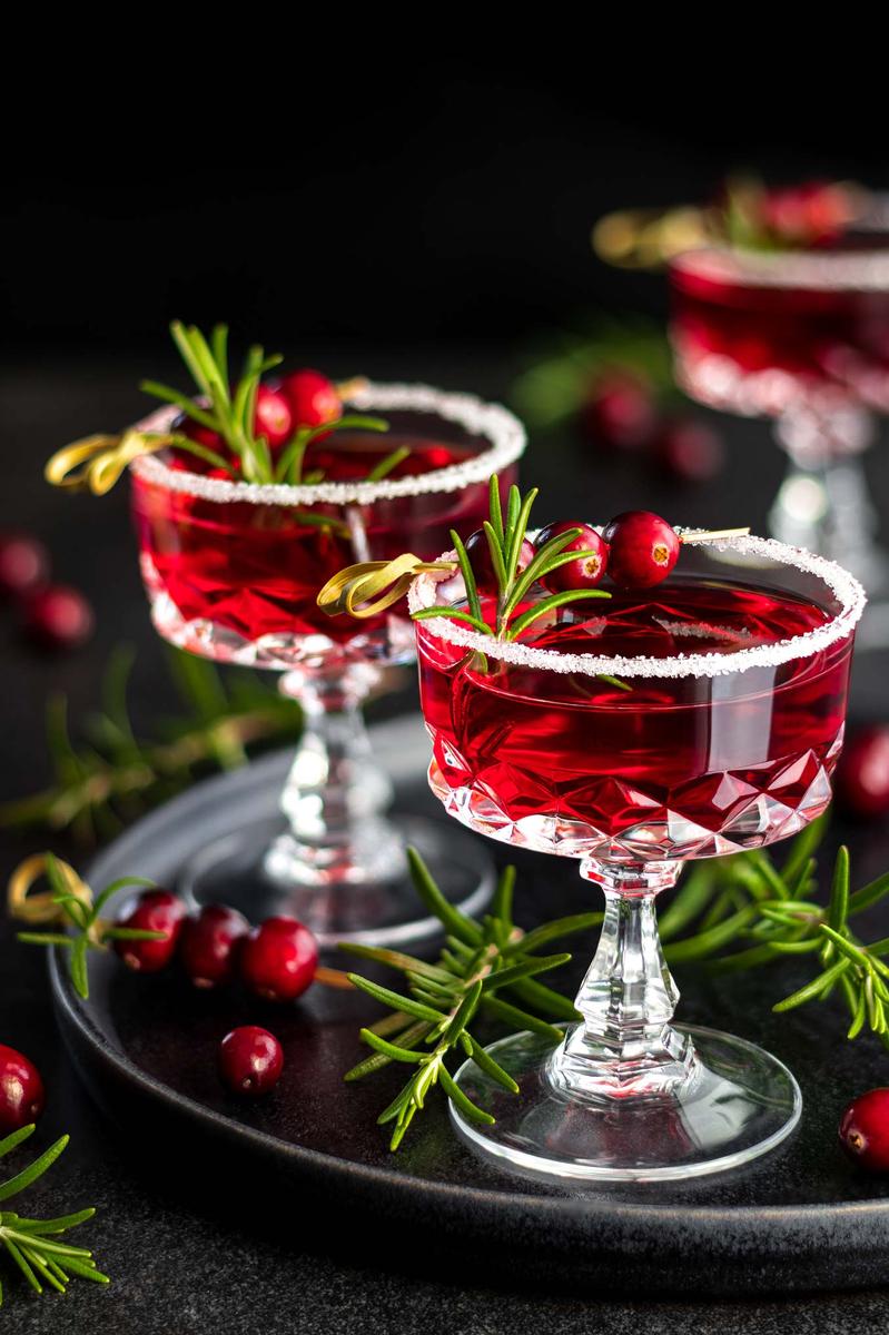 Rezeptbild: Wodka Cranberry Cocktail mit Rosmarin