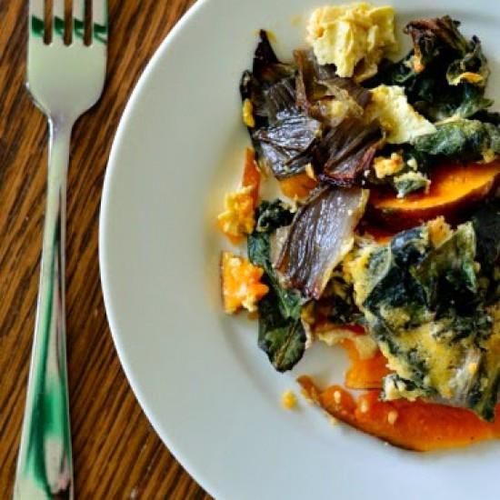 Rezeptbild: Süßkartoffel-Mangold-Auflauf