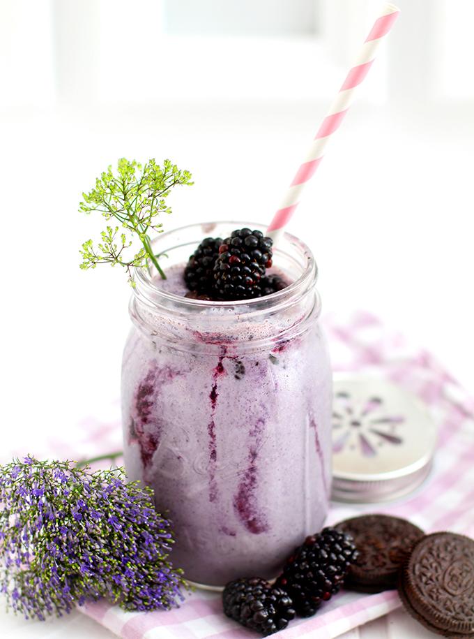 Rezeptbild: Brombeer Oreo Milchshake
