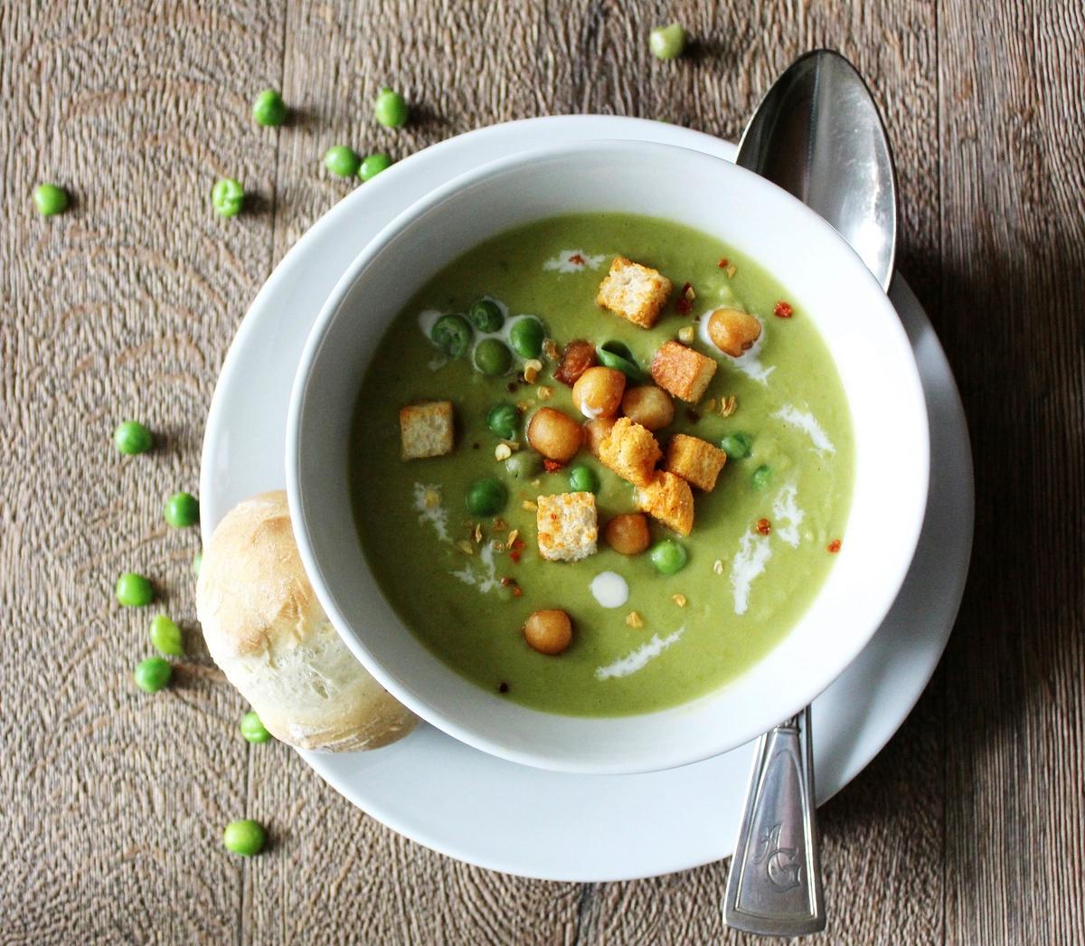 Rezeptbild: Würzige Erbsencremesuppe