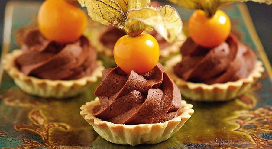 Rezeptbild: Mini – Schoko – Tartes mit Physalis