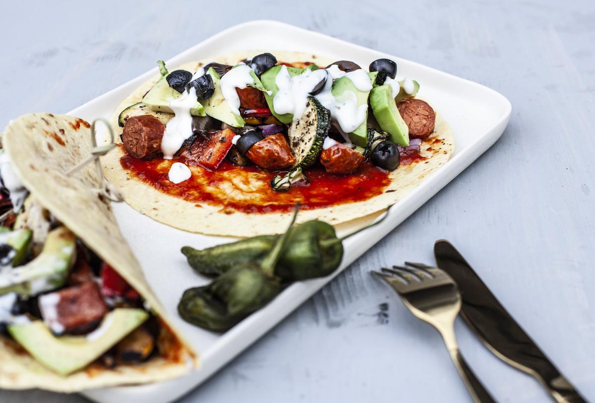 Rezeptbild: Tacos mit Grillgemüse