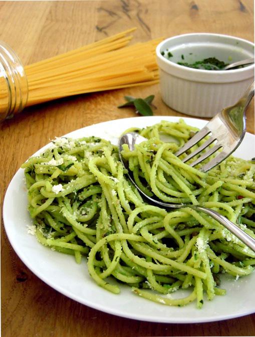 Rezeptbild: Salbei Pesto an Pasta