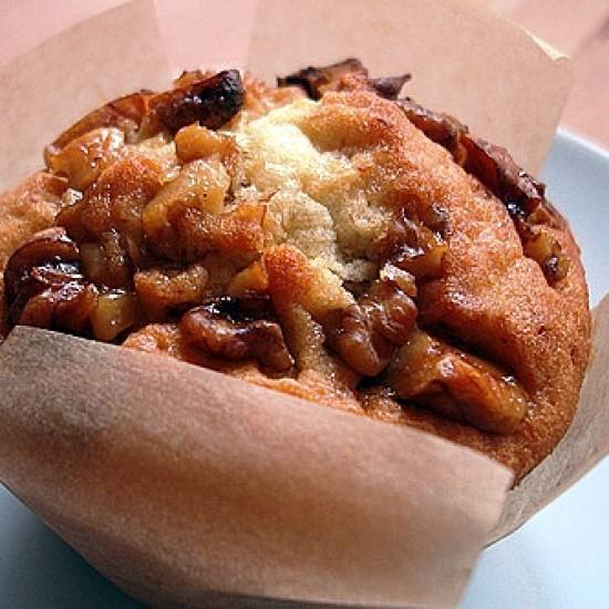 Rezeptbild: Bananenmuffins mit Walnuss-Karamell