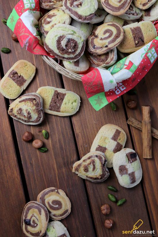 Rezeptbild: Farbiges Schwarz Weiss Gebäck