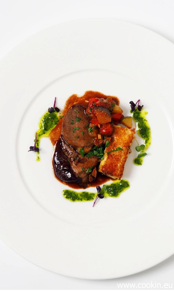 Rezeptbild: Lammkeule mit Ratatouille, Polenta und Gremolata