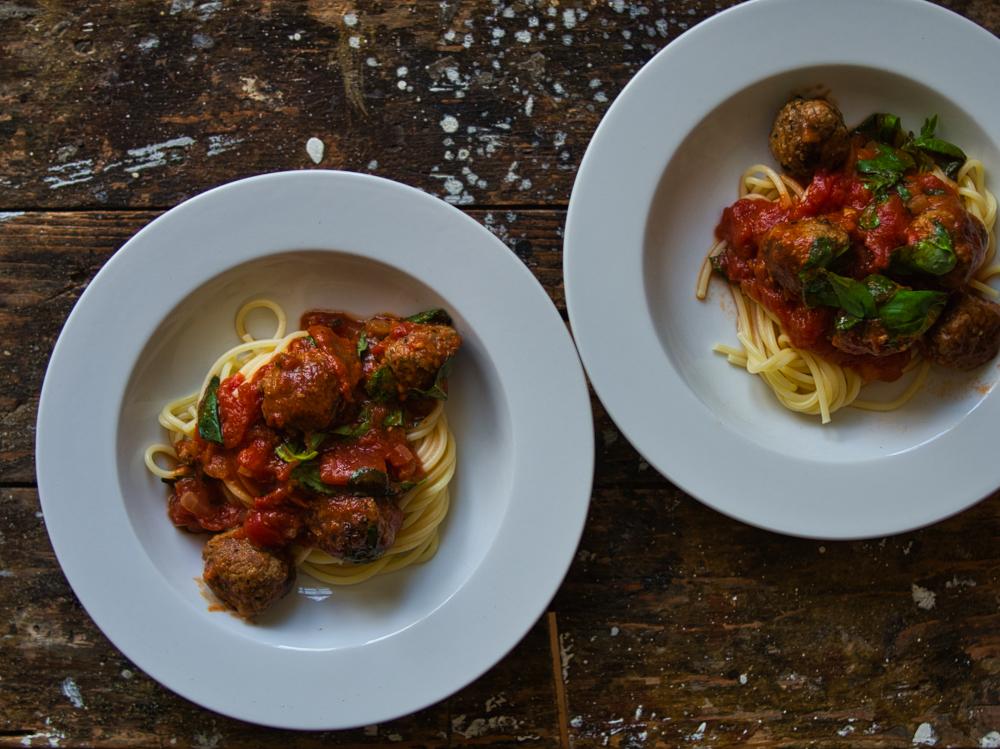Rezeptbild: Spaghetti mit Hackbällchen