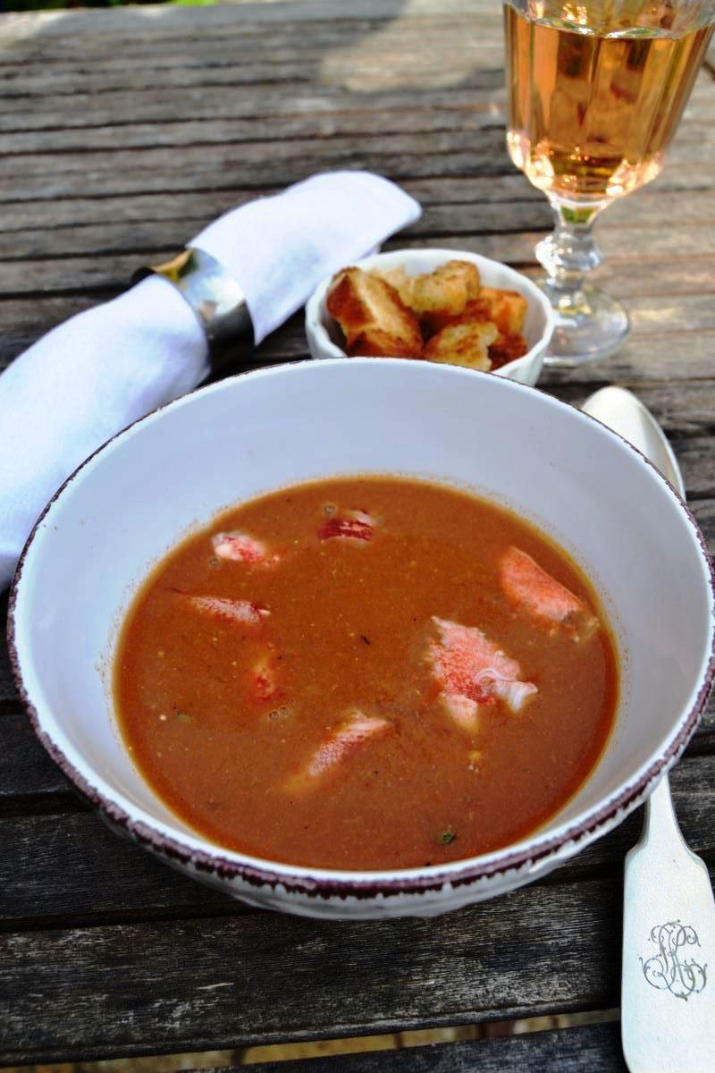 Rezeptbild: Hummer-Bisque  Hummersuppe mit Hummereinlage 