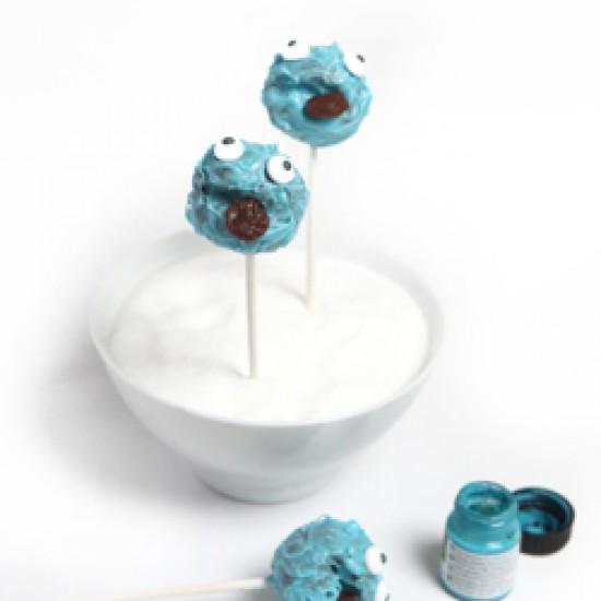 Rezeptbild: krümelmonster cake pops