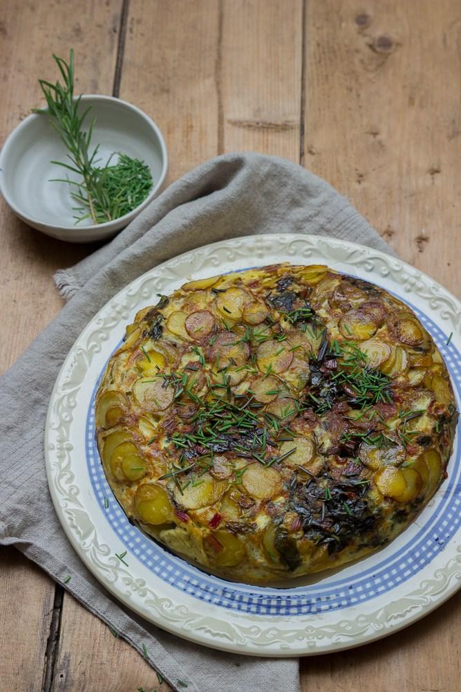 Rezeptbild: Mangold-Frittata mit Schnittlauch