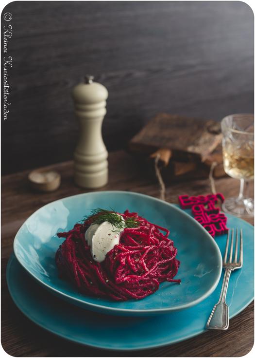 Rezeptbild: Spaghetti mit Rote-Bete-Sauce