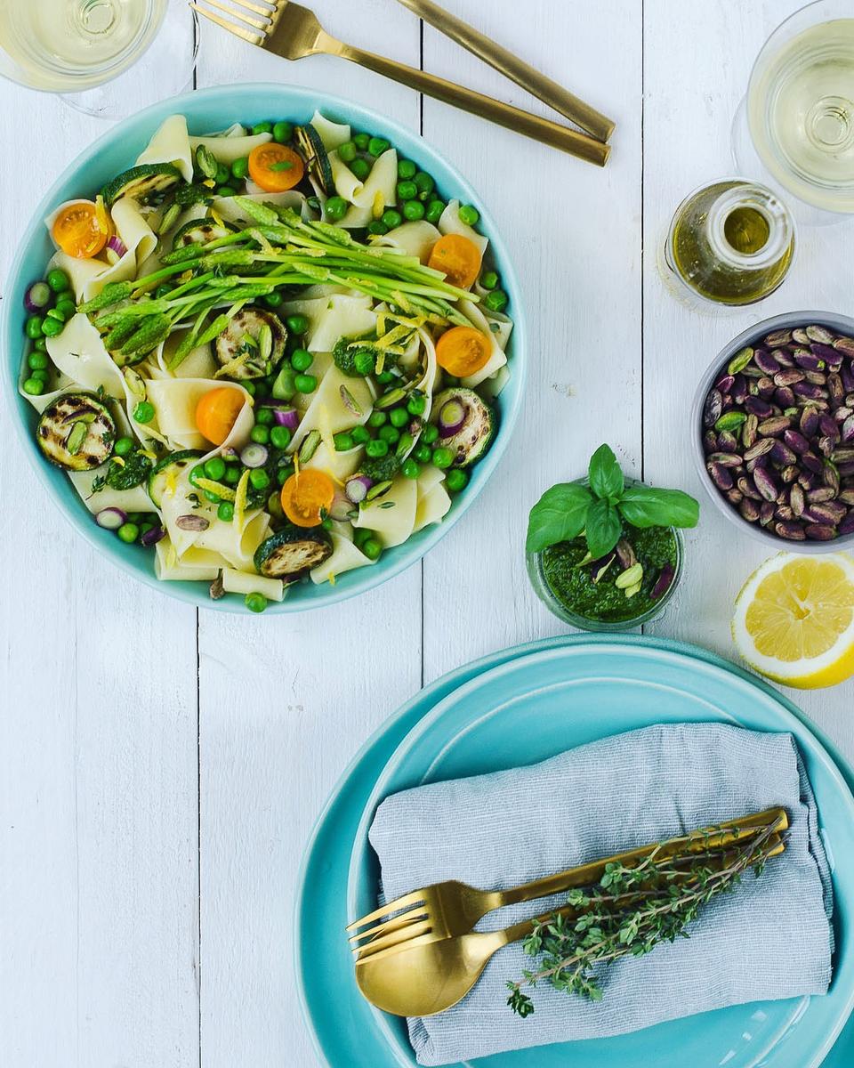 Rezeptbild: Grüne Pasta-Pfanne