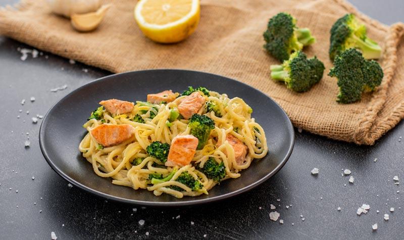 Rezeptbild: Pasta mit Lachs und Brokkoli