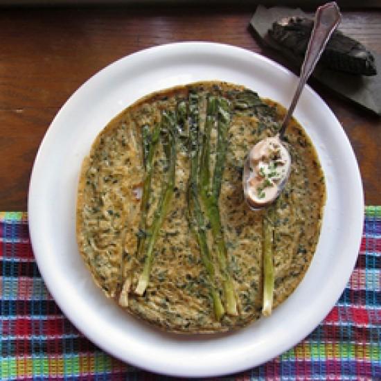Rezeptbild: Herbal Crepes mit Champions Sahne Sosse