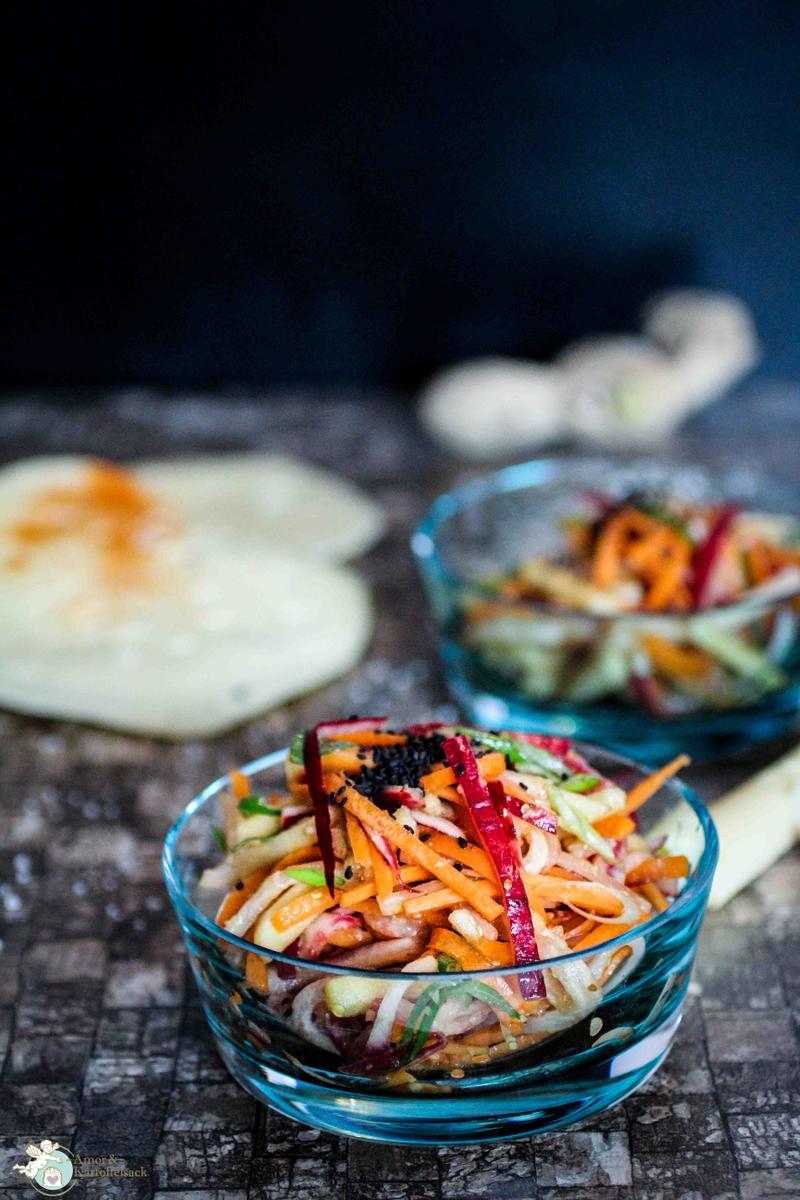 Rezeptbild: asiatischer Rettich-Karotten-Salat