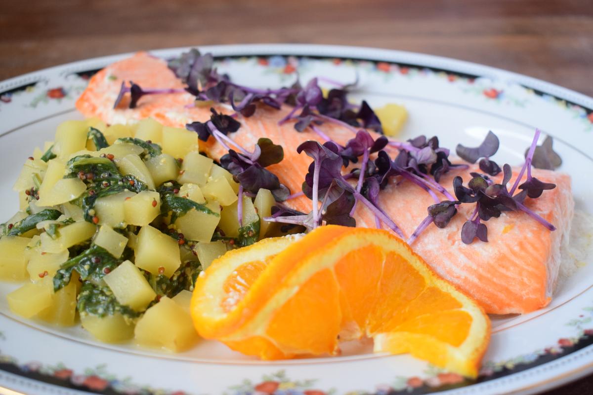 Rezeptbild: Ikarimi mit Kartoffeln al Risotto