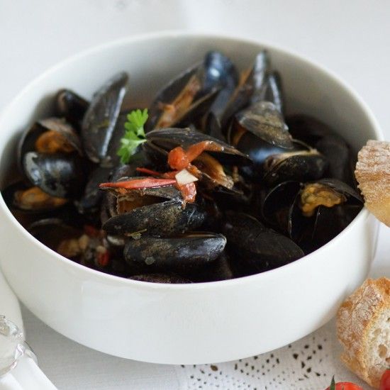 Rezeptbild: Muscheln in Weißweinsauce