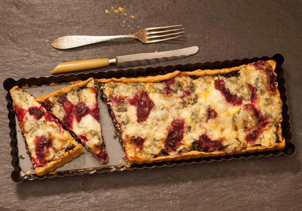 Rezeptbild: Quiche mit Grünkohl und Cranberries