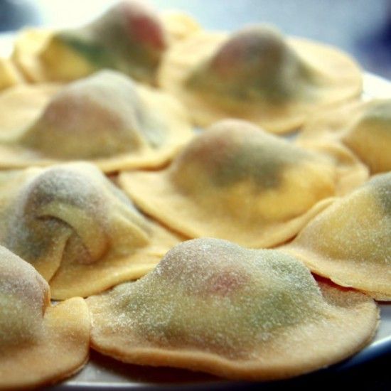 Rezeptbild: Ravioli Caprese mit Pilzen