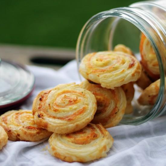 Rezeptbild: Räucherlachs Blätterteig Schnecken