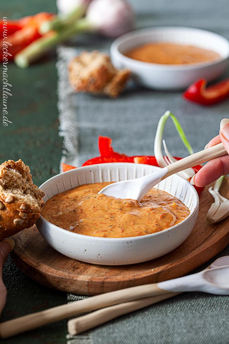 Rezeptbild: Paprika-Knoblauch-Dip