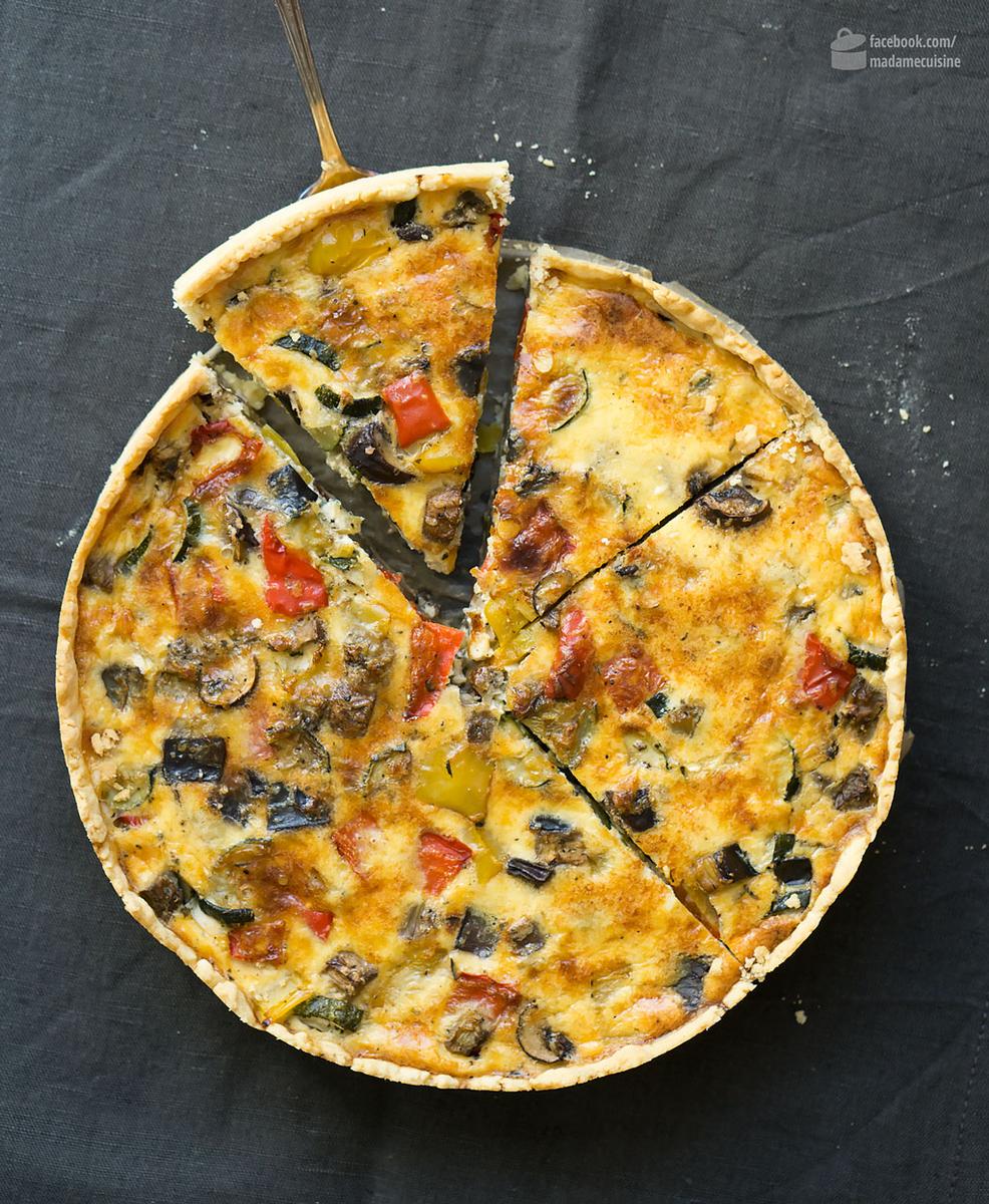 Rezeptbild: Ratatouile-Quiche (Gemüsekuchen)