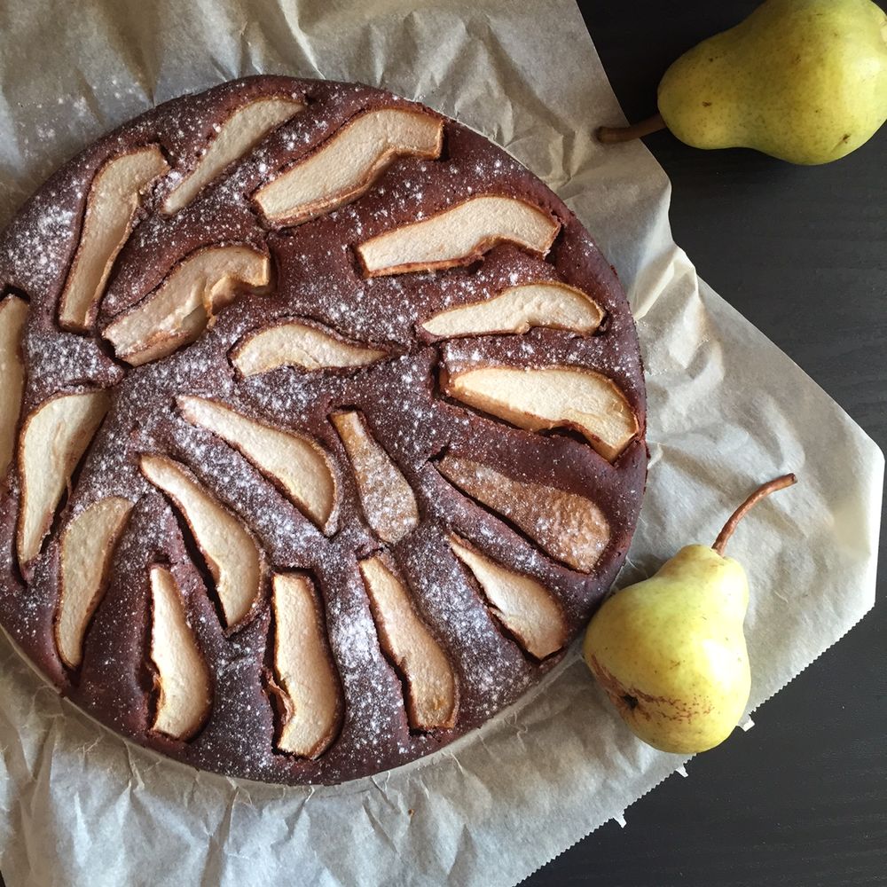 Rezeptbild: Schokokuchen mit Birnen