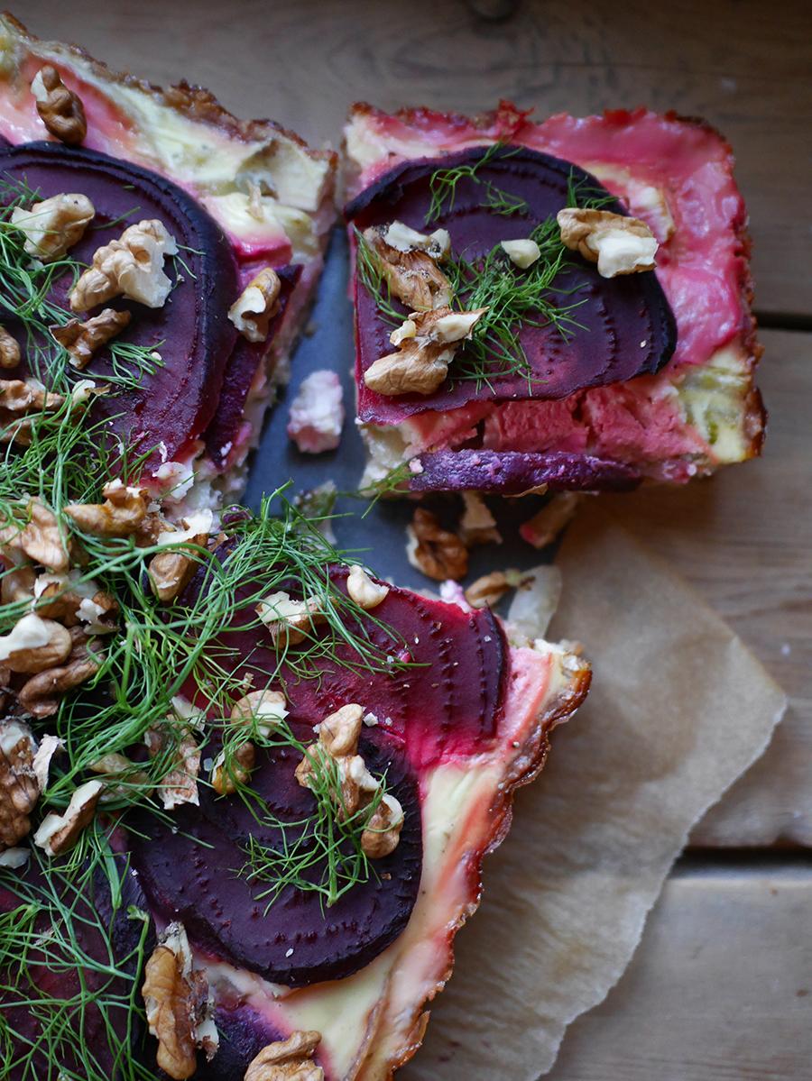 Rezeptbild: Dänische Rote Bete-Tarte (Rødbedetærte)