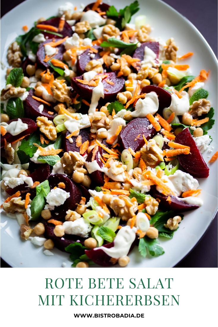 Rezeptbild: Rote Bete Salat mit Kichererbsen und Feta