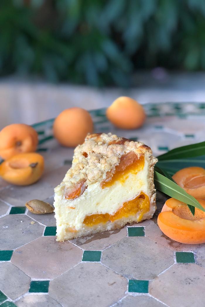 Rezeptbild: Aprikosen-Streuselkäsekuchen