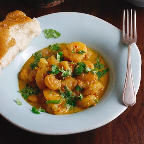 Rezeptbild: Scharfes Punjab-Garnelen-Curry nach Madhur Jaffrey
